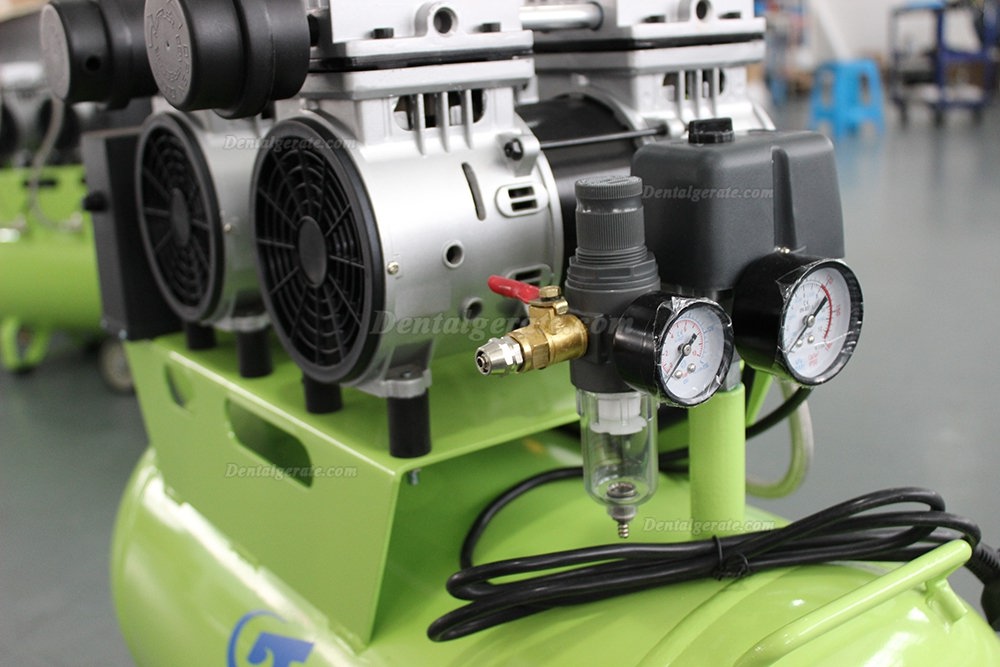 Greeloy GA-62 Ultra Leiser 1,5 PS 60L Dental &ouml;lfreien Kompressor mit R&uuml;ckschlagventil